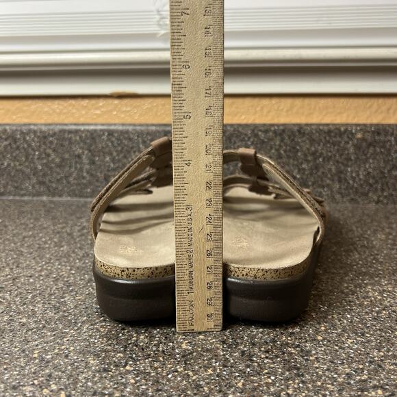 SAS Tripad Comfort Beige Womens Size 9 M Leather Sandals Slip On Slides Open Toe - Picture 8 of 10
